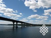 On the Volga river. An attractive view into the distance.