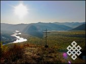 На вершине горы.